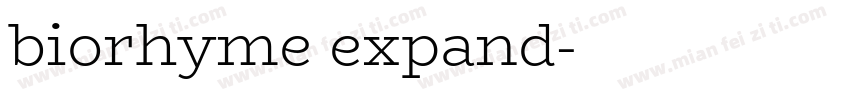 biorhyme expand字体转换